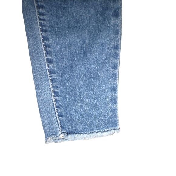 Kancan Women's "Cassandra" Mid Rise Super Skinny Frayed Distressed Sz 23 Raw Hem - Picture 7 of 13